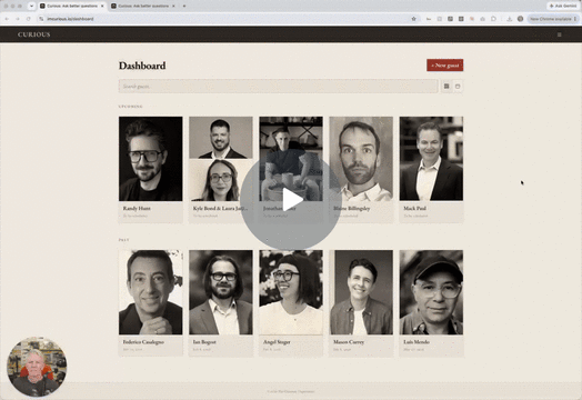 The post-interview review in Curious